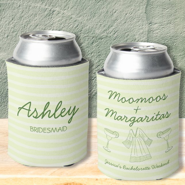 Moomoos & Margaritas Green Bachelorette Can Cooler (Moomoos & Margaritas Green Bachelorette Can Cooler)