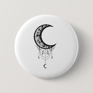 Moon 6 Cm Round Badge