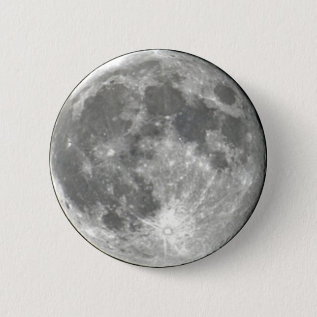 Moon 6 Cm Round Badge (Front)