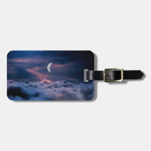 Moon Above the Clouds Luggage Tag