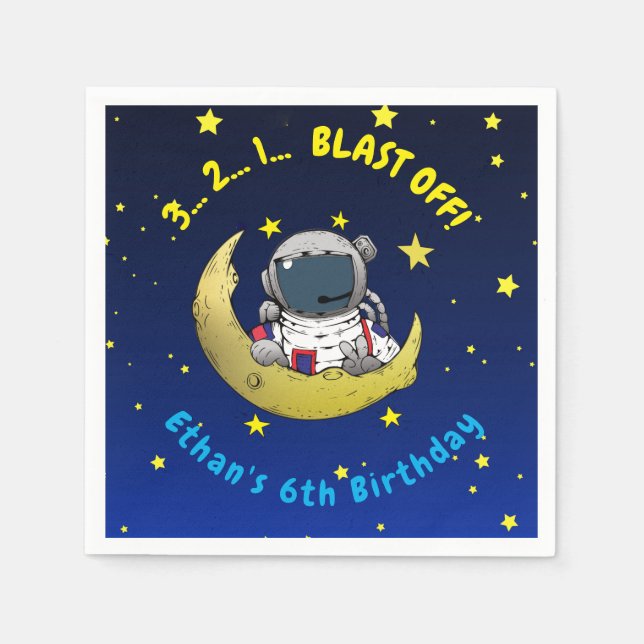 Moon Adventure Napkin (Front)