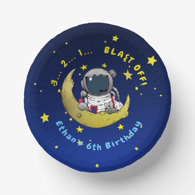 Moon Adventure Paper Plate (Front)