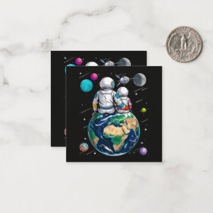 Moon And Astronaut Card