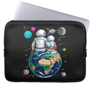 Moon And Astronaut Laptop Sleeve