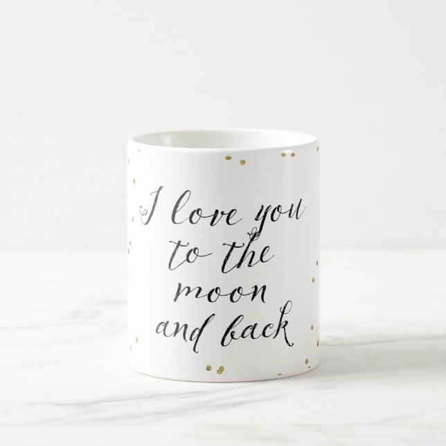 Moon and Back Gold Confetti Coffee Mug (Center)