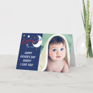 Moon and Back Love You Fathers' Day Card
