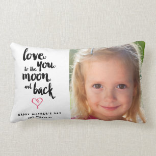 Moon and Back Mother's Day Photo Pillow