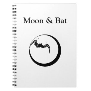 Moon and bat notebook