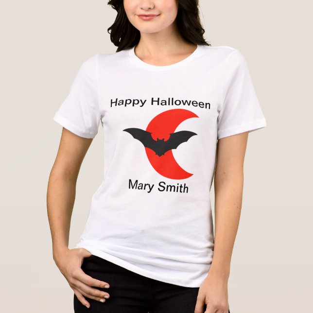 Moon and Bat Tri-Blend Shirt (Front)