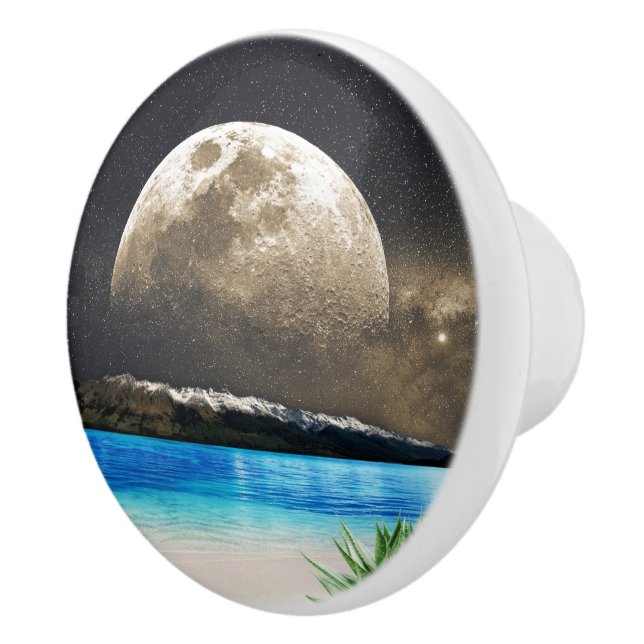 Moon And Beach Ceramic Knob (Right)