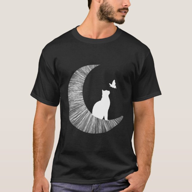 Moon And Cat T-Shirt (Front)