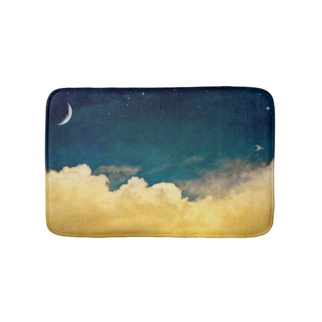 Moon And Cloudscape Bath Mat (Front)