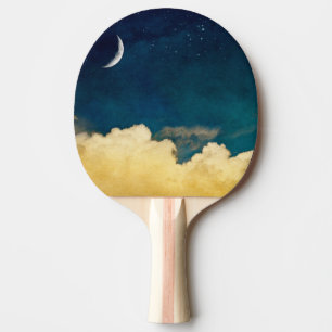 Moon And Cloudscape Ping Pong Paddle