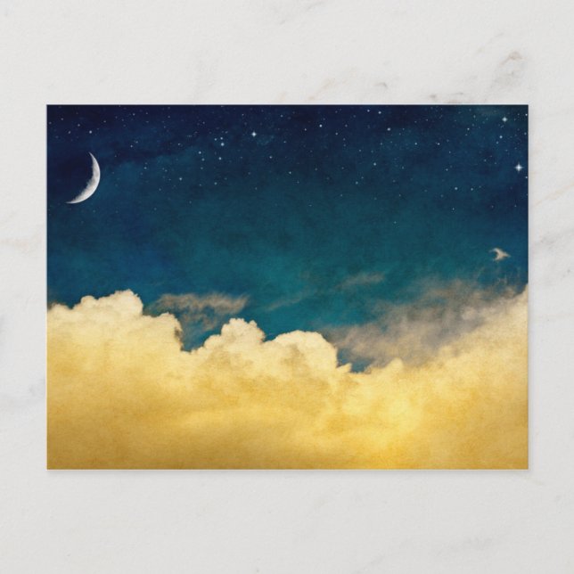 Moon And Cloudscape Postcard (Front)