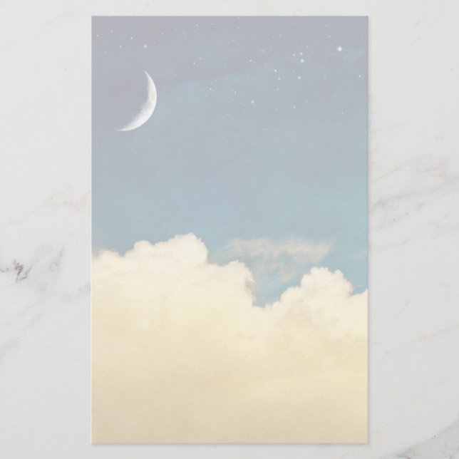 Moon And Cloudscape Stationery (Front)