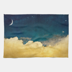 Moon And Cloudscape Tea Towel