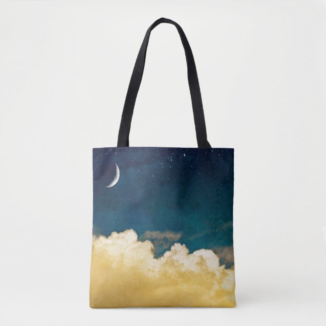 Moon And Cloudscape Tote Bag (Front)