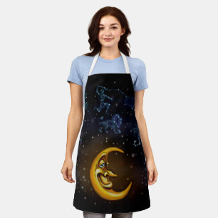 Moon and Constelations Apron