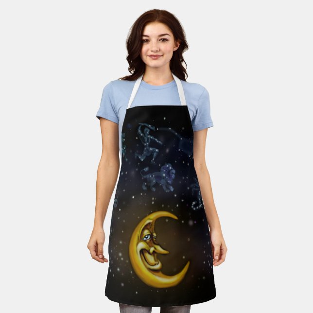 Moon and Constelations Apron (Worn)