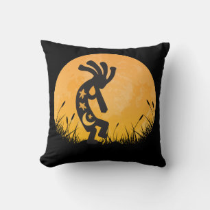 Moon and Kokopelli Throw Pillow