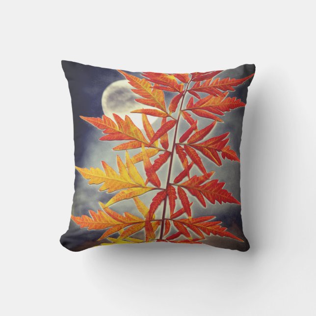 Moon and Leaves Cushion (Front)