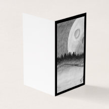 Moon and Planet - Black