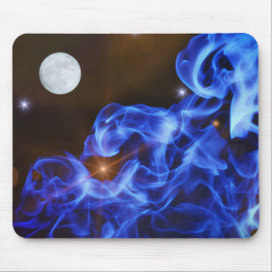 Moon and Space Art Mouse Pad