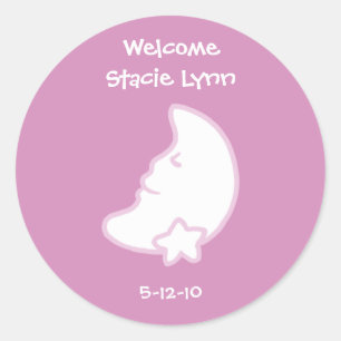 Moon and Star Sticker for Baby Shower favour