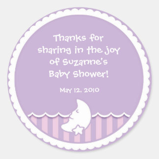Moon and Star Sticker for Baby Shower favour