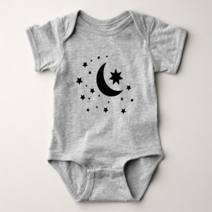 moon and stars baby bodysuit