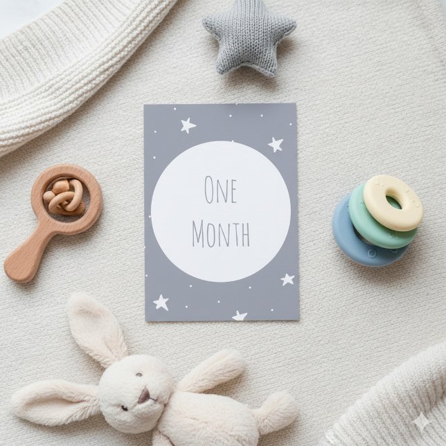 Moon and stars Baby Milestone Cards (Moon and stars Baby Milestone Cards.)