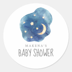 Moon and Stars Baby Shower Envelope Seals