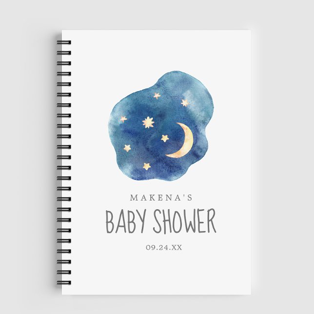 Moon and Stars Baby Shower Gift List Notebook (Creator Uploaded)
