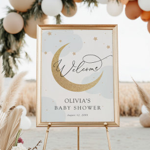 Moon and Stars Baby Shower Welcome Sign
