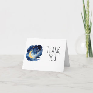 Moon and Stars Baby Thank You Card
