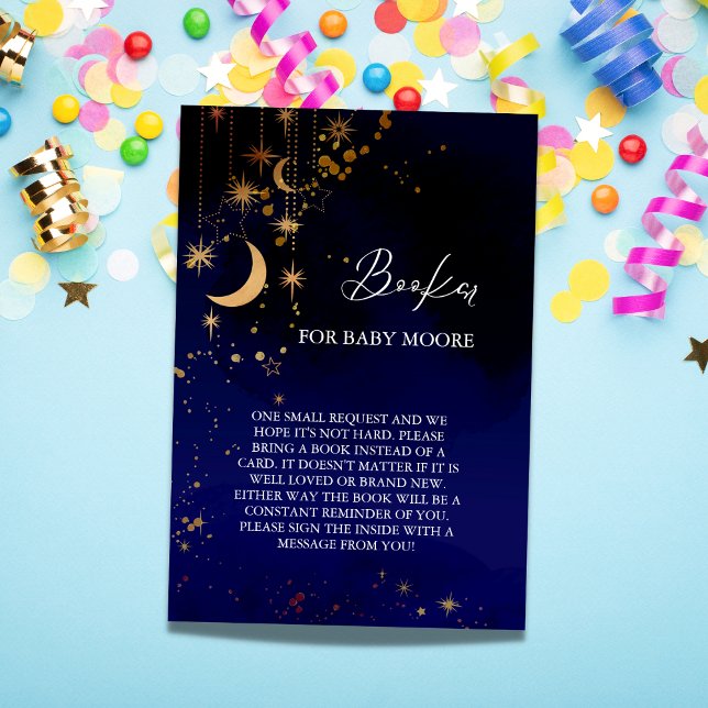 Moon And Stars Books For Baby Enclosure Card (Creator Uploaded)