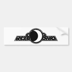 Moon and Stars Bumper Sticker