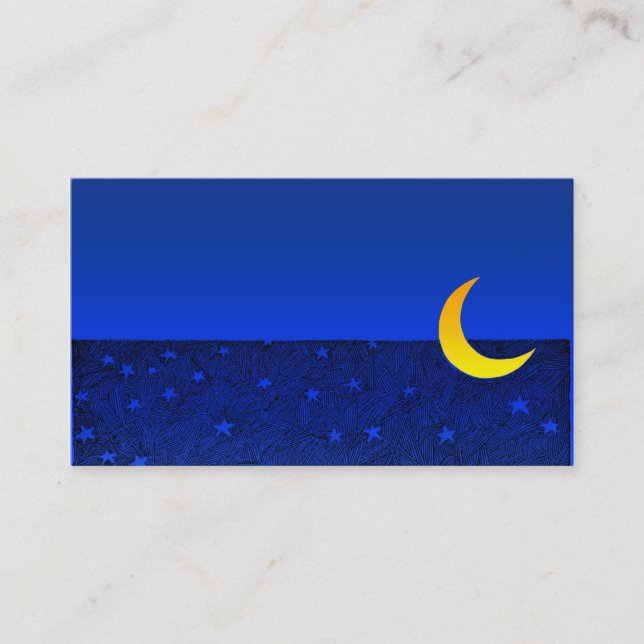 Moon and Stars Business Card (Front)