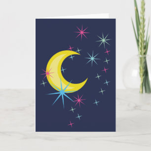 Moon and Stars Card