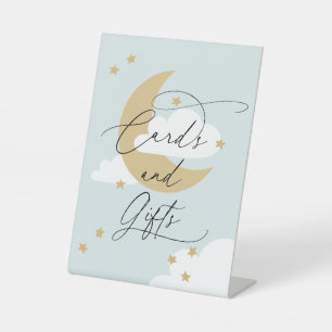 Moon and Stars Cards and Gifts Sign Misty Blue