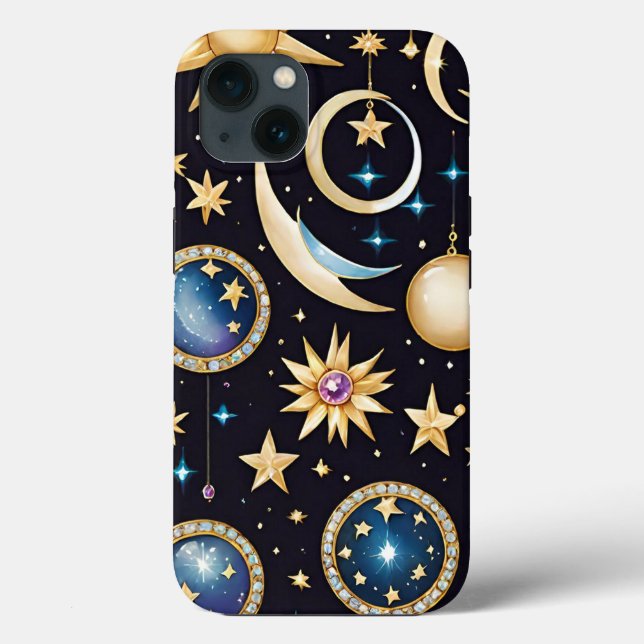 Moon And Stars Celestial   Case-Mate iPhone Case (Back)