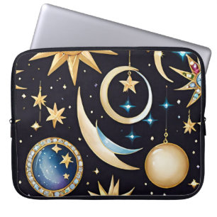 Moon And Stars Celestial Laptop Sleeve