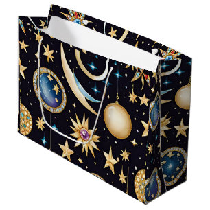 Moon And Stars Celestial   Large Gift Bag