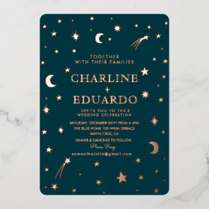 Moon and Stars  Celestial Starsign Golden Wedding