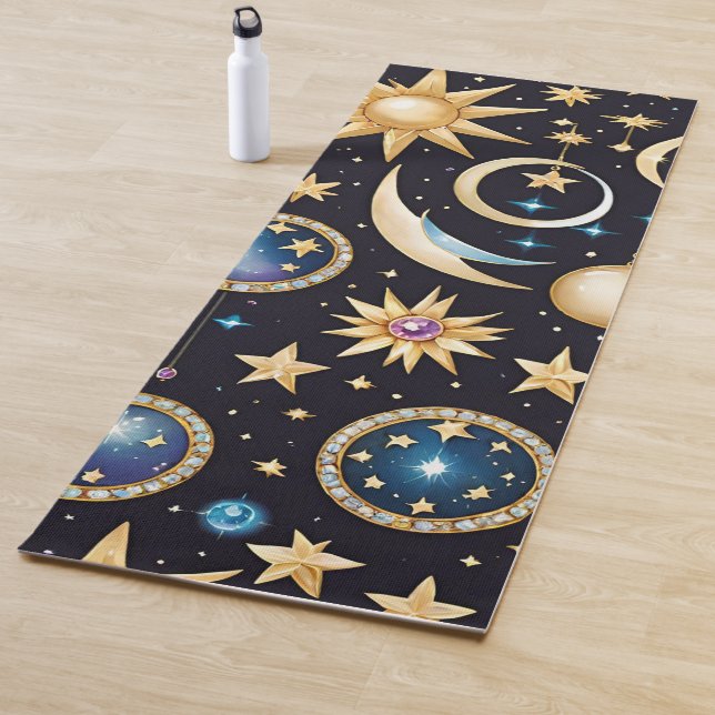 Moon And Stars Celestial  Yoga Mat (In Situ)