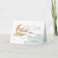 Moon and Stars Colourful Script Baby Shower