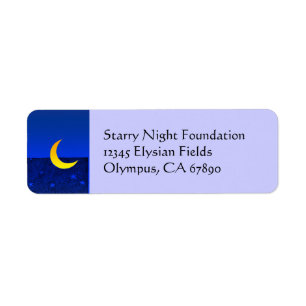 Moon and Stars Custom Return Label Return Address Label