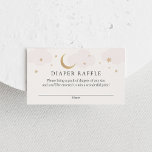 Moon and Stars Diaper Raffle insert card<br><div class="desc">Diaper raffle ticket to match Over the Moon baby shower collection.
 
 Please bring a pack of diapers of any size and you'll be entered to win a wonderful prize!</div>