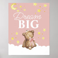 Moon and Stars Dream Big Girl Teddy Bear Nursery 