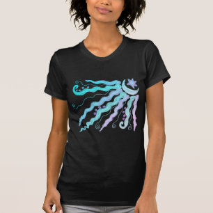Moon and Stars Funky Abstract Wearable Art T-Shirt